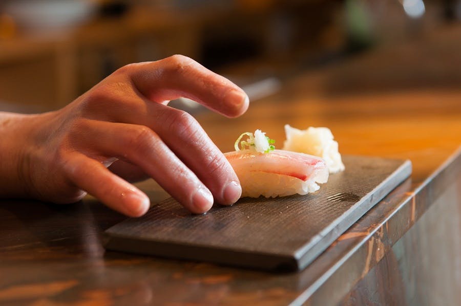 a wooden cutting board