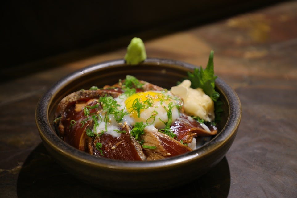 a bowl of food on a table