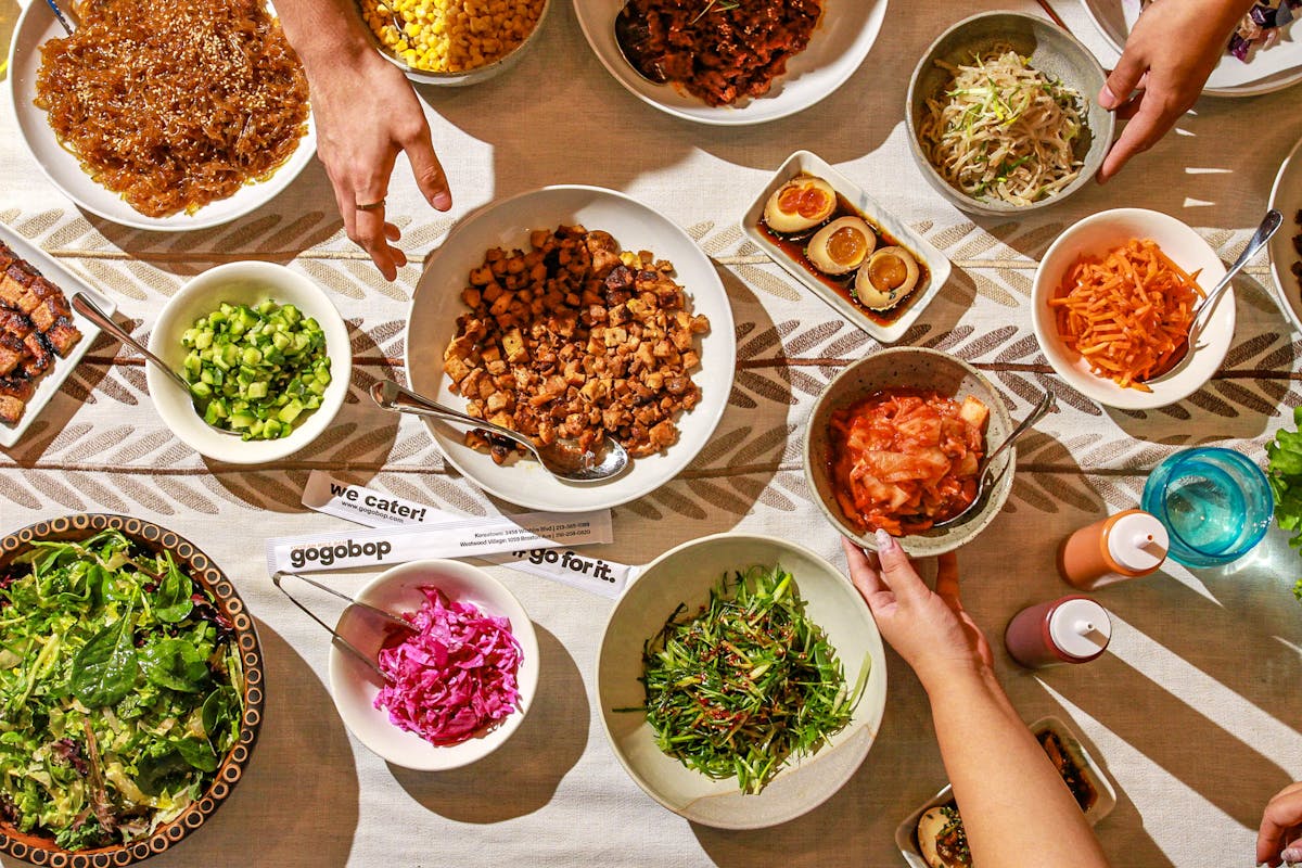 plates of food on a table