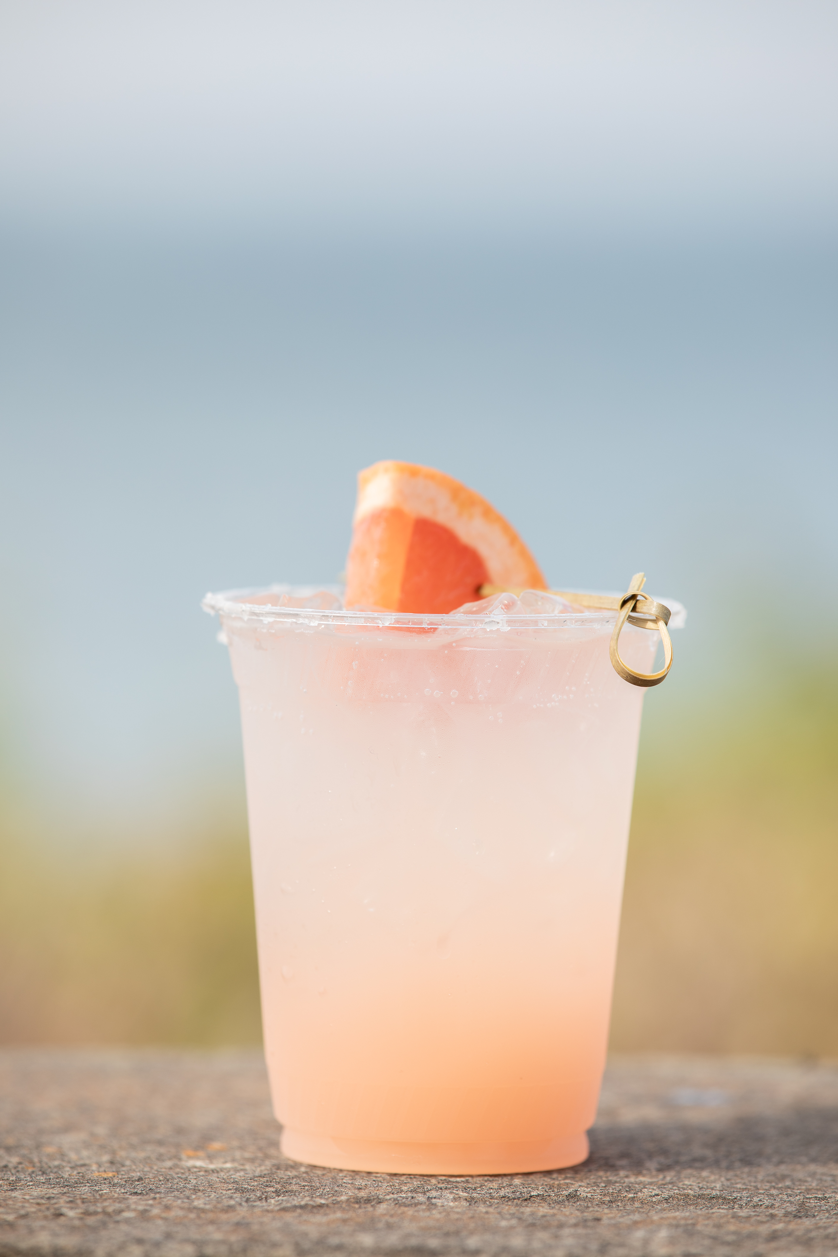 a drink with a slice of orange in it