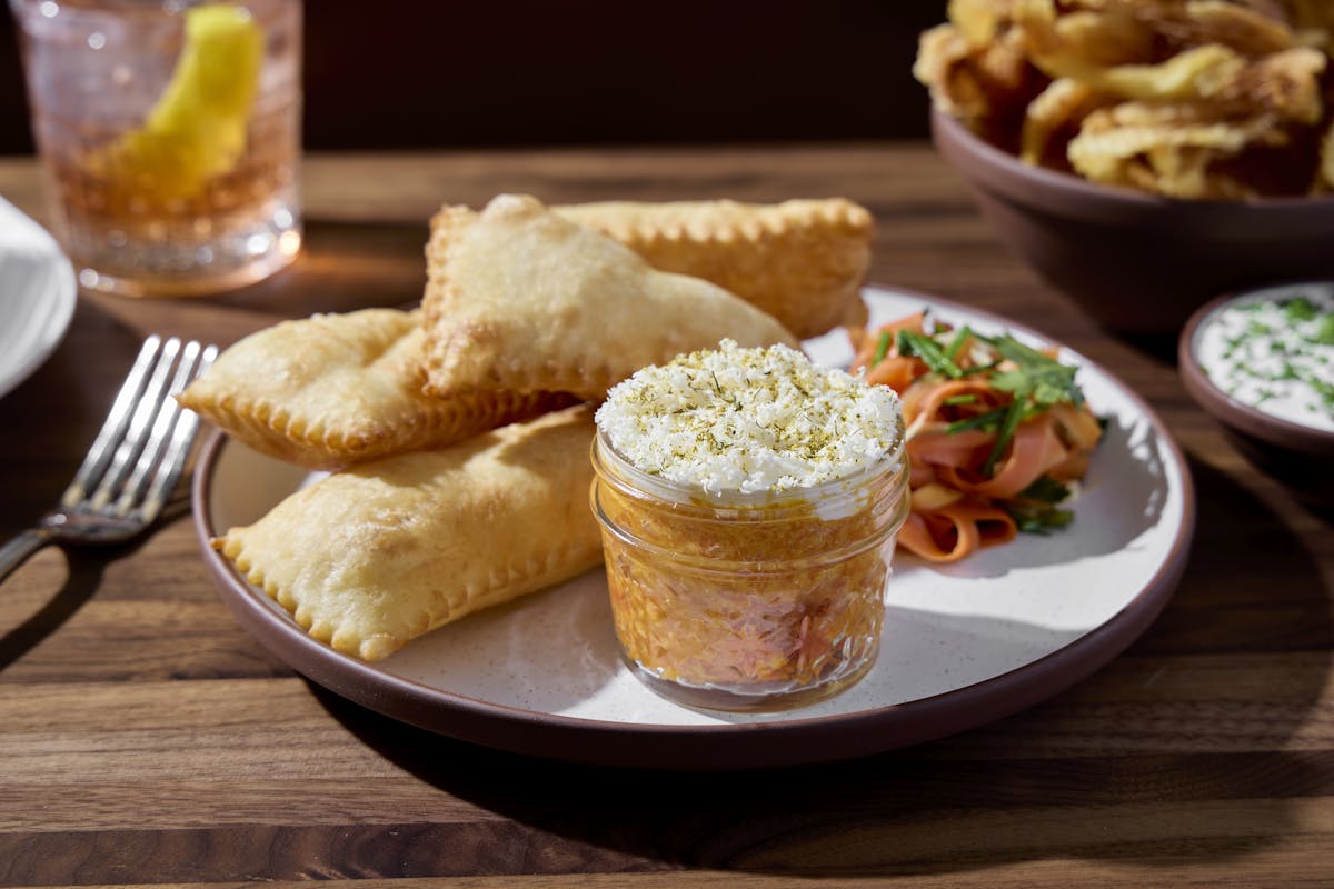 a plate of food on a table