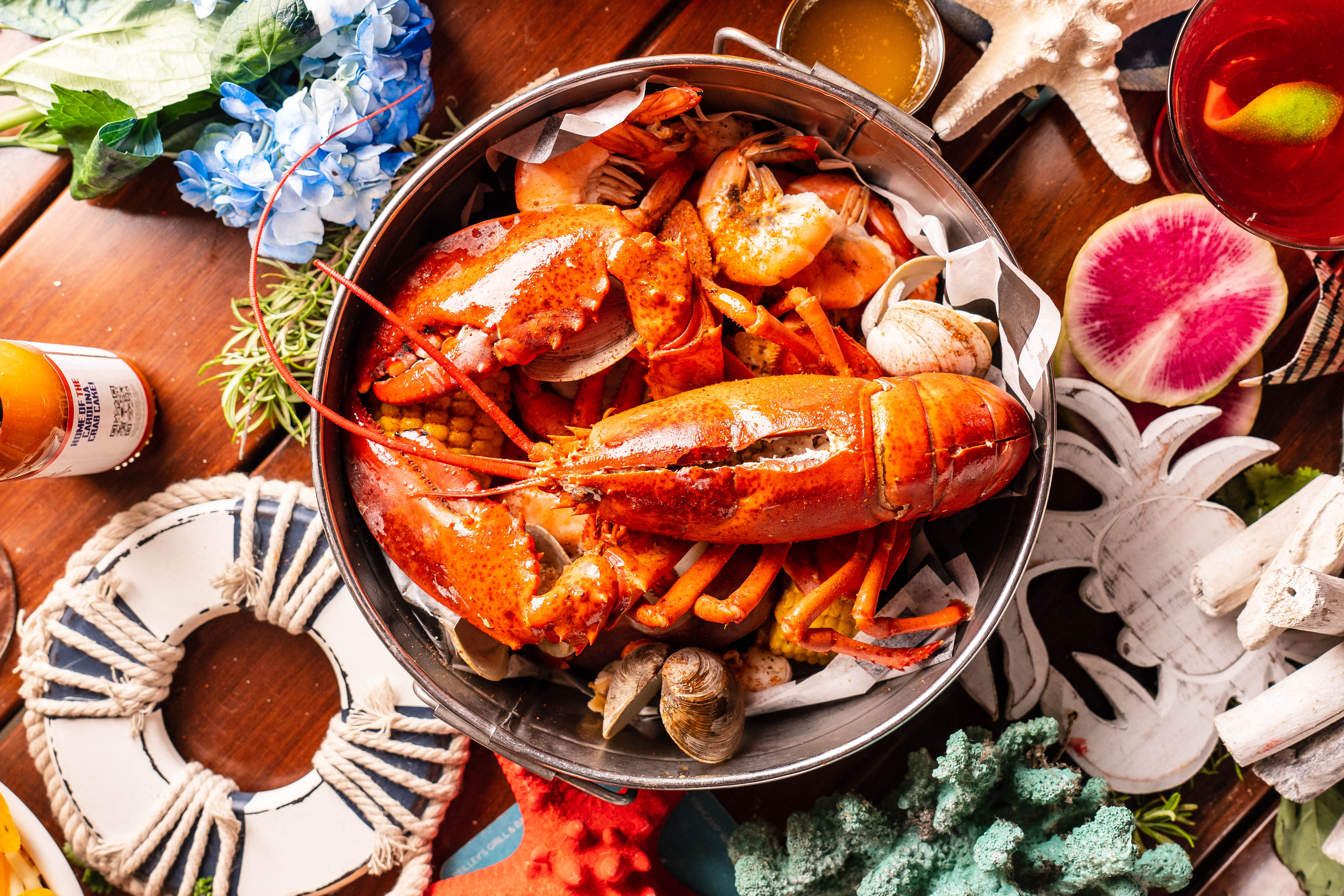 a plate of food on a table