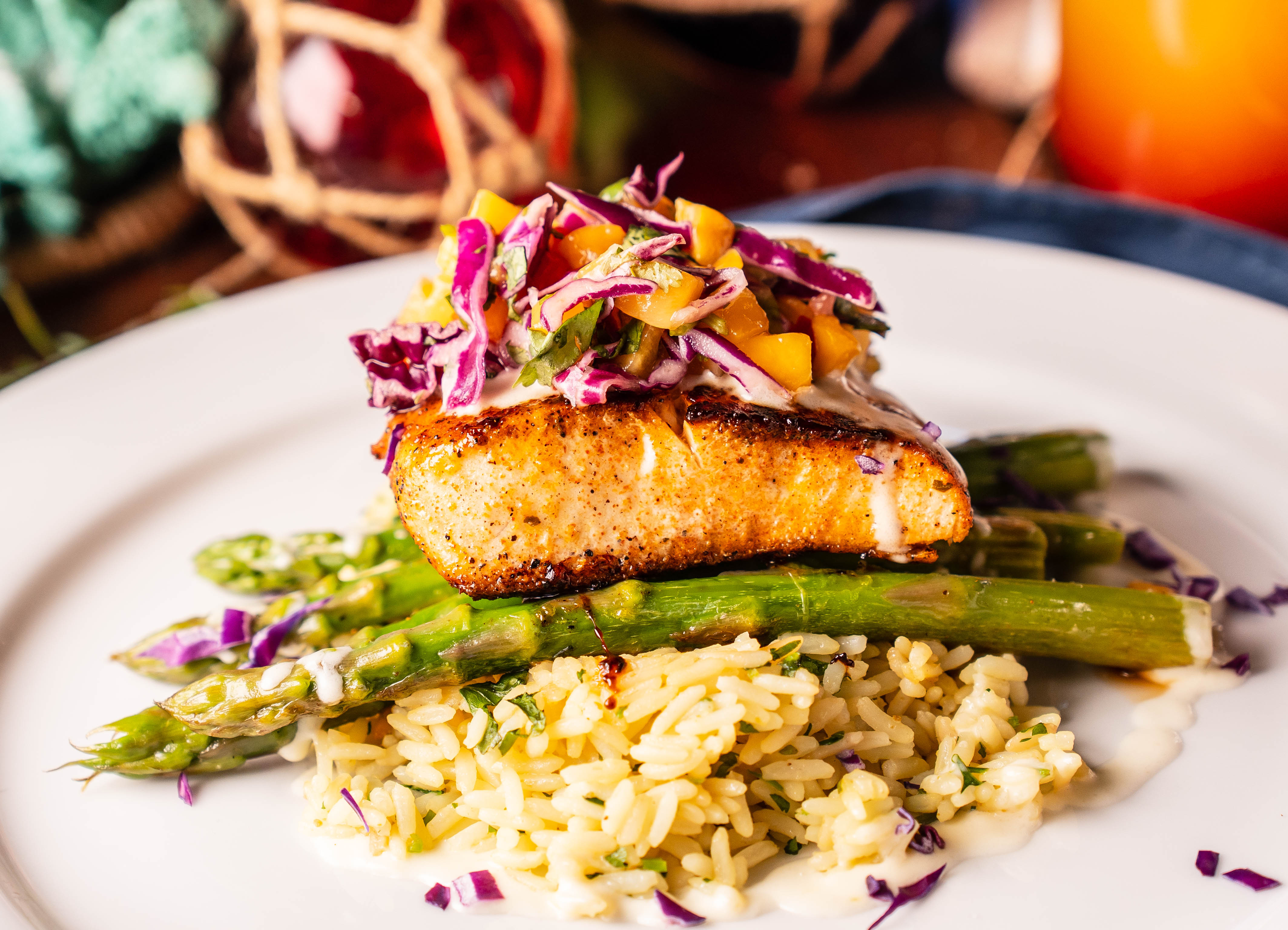 a plate of food on a table