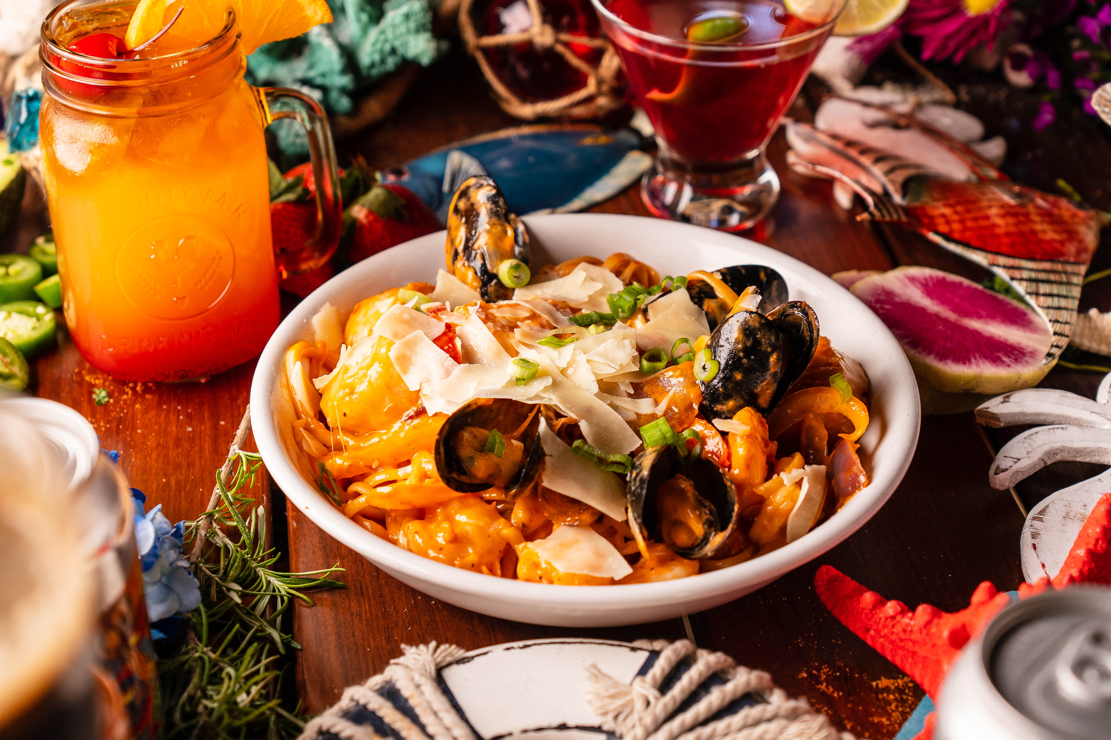 a plate of food on a table