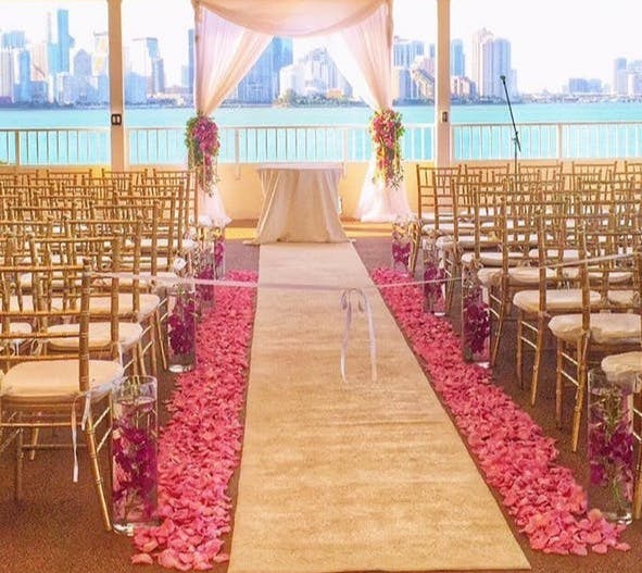 rusty pelican wedding altar