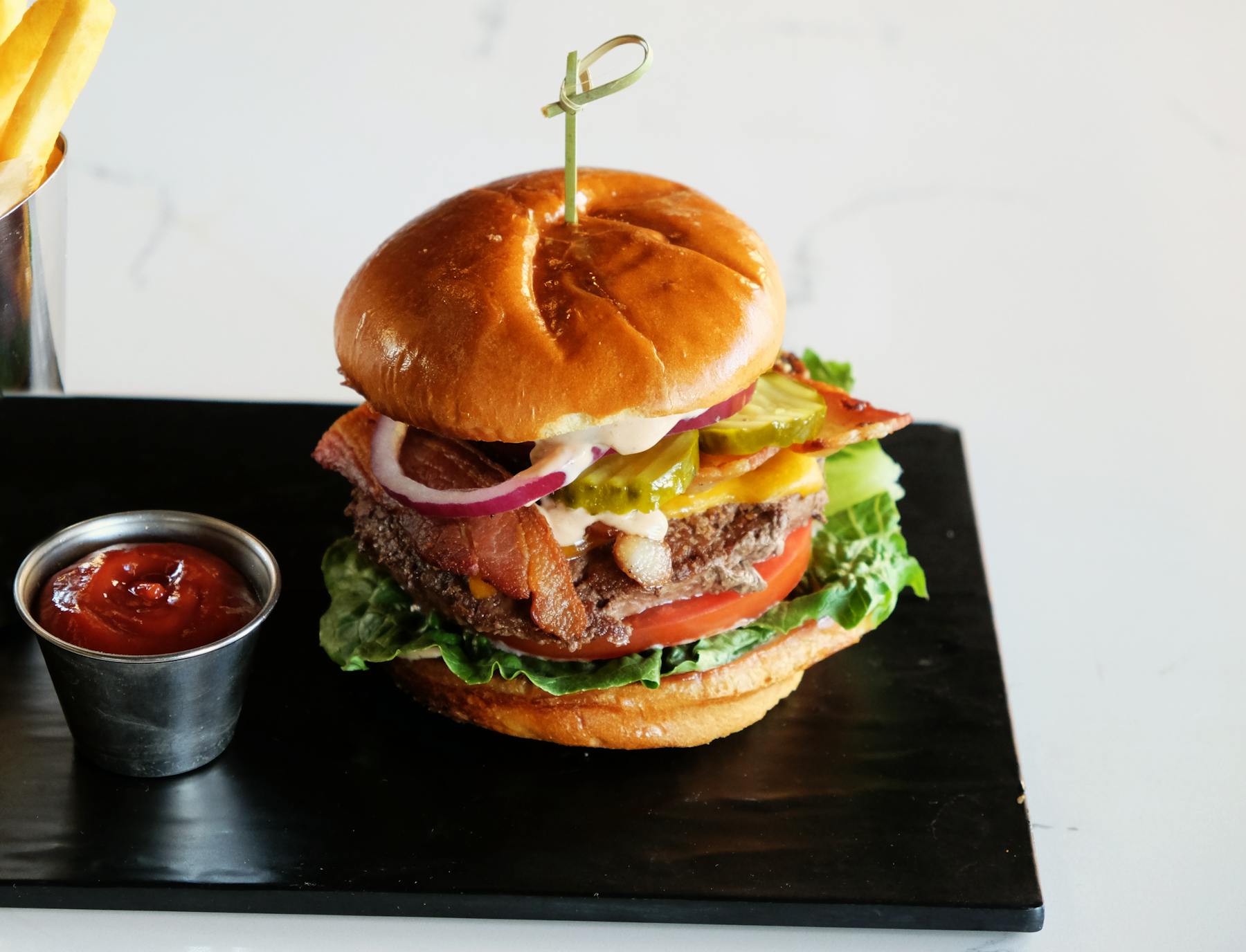 a sandwich sitting on top of a table