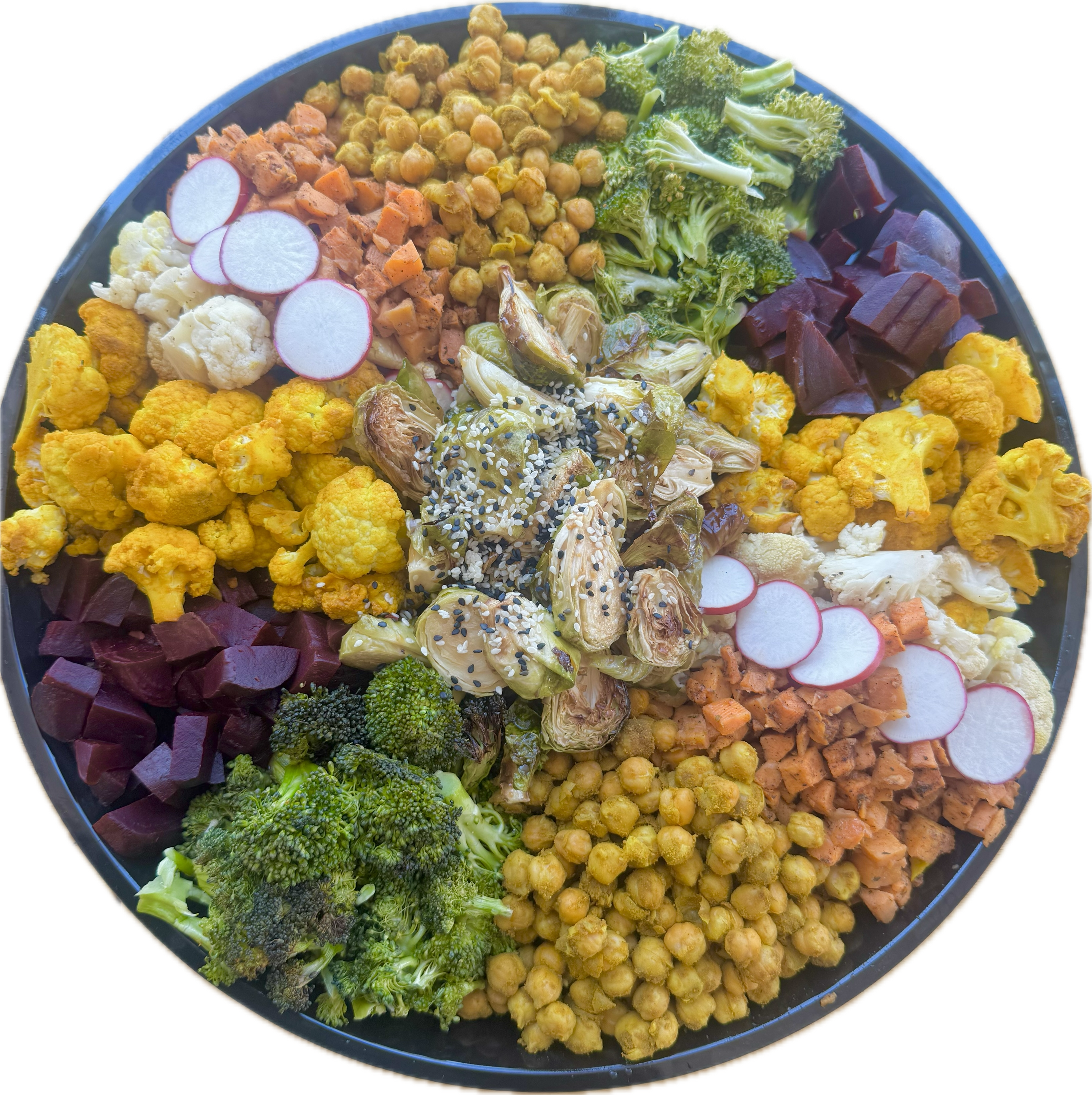 a plate of food with rice and broccoli