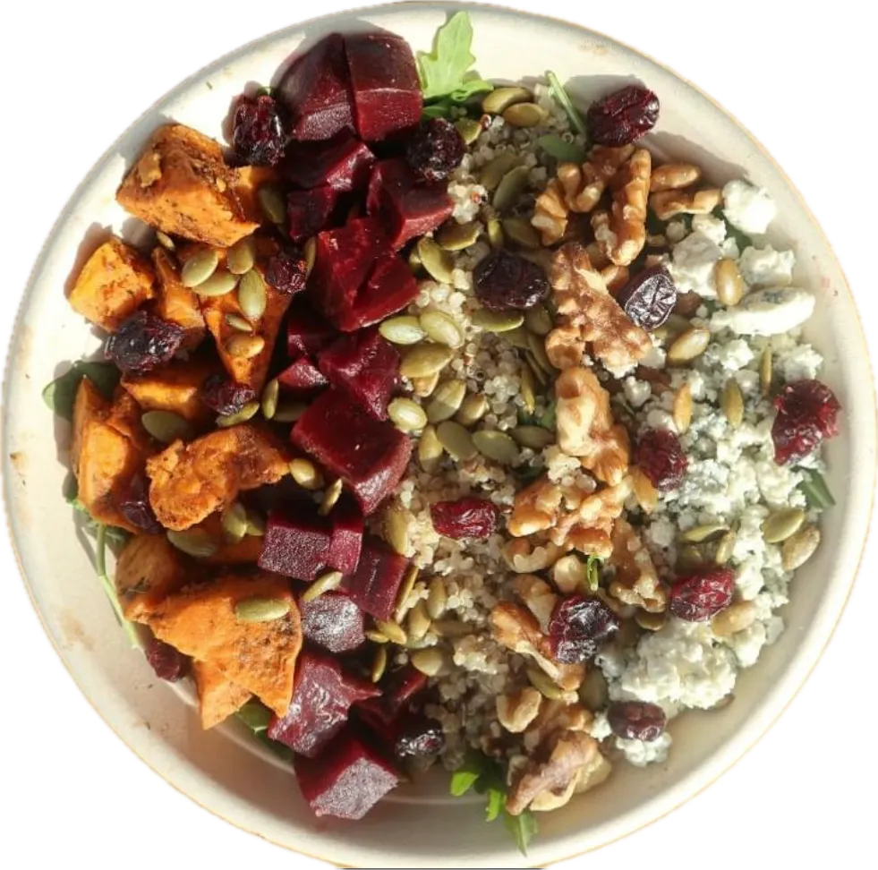 a bowl of food on a plate