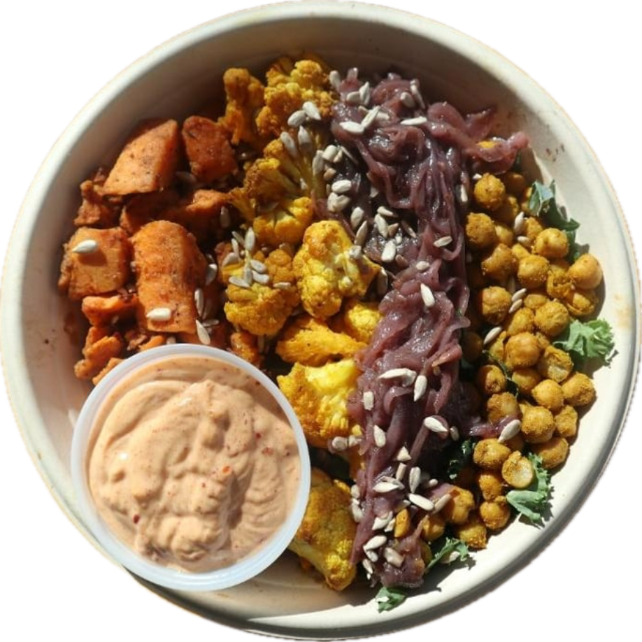 a bowl of food on a plate