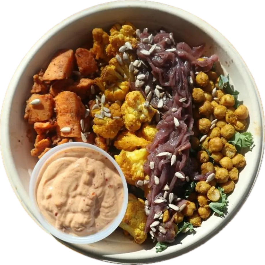 a bowl of food on a plate