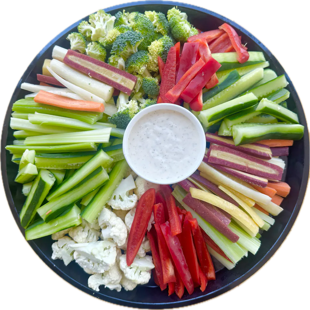 a bunch of different types of food on a plate