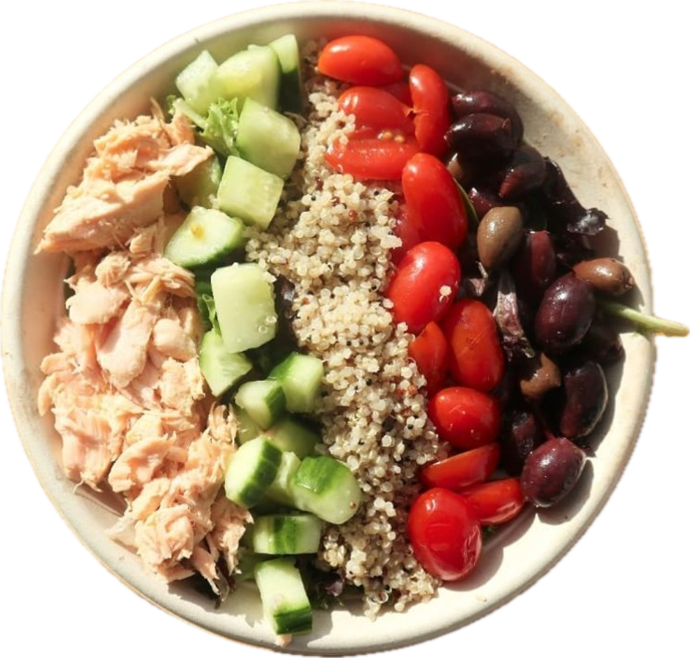 a bowl of food on a plate