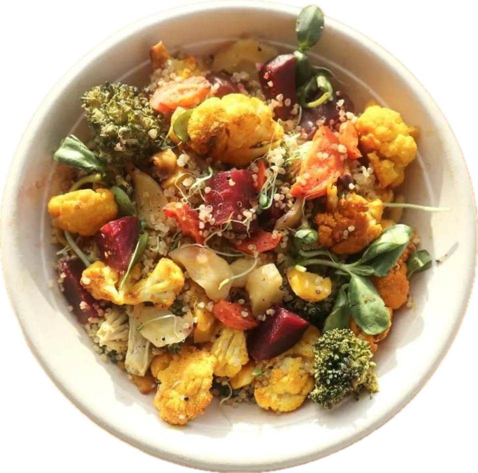 a bowl of food on a plate