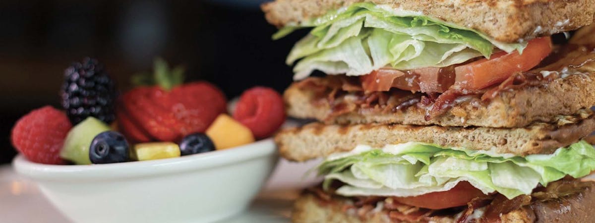 a close up of a sandwich on a plate