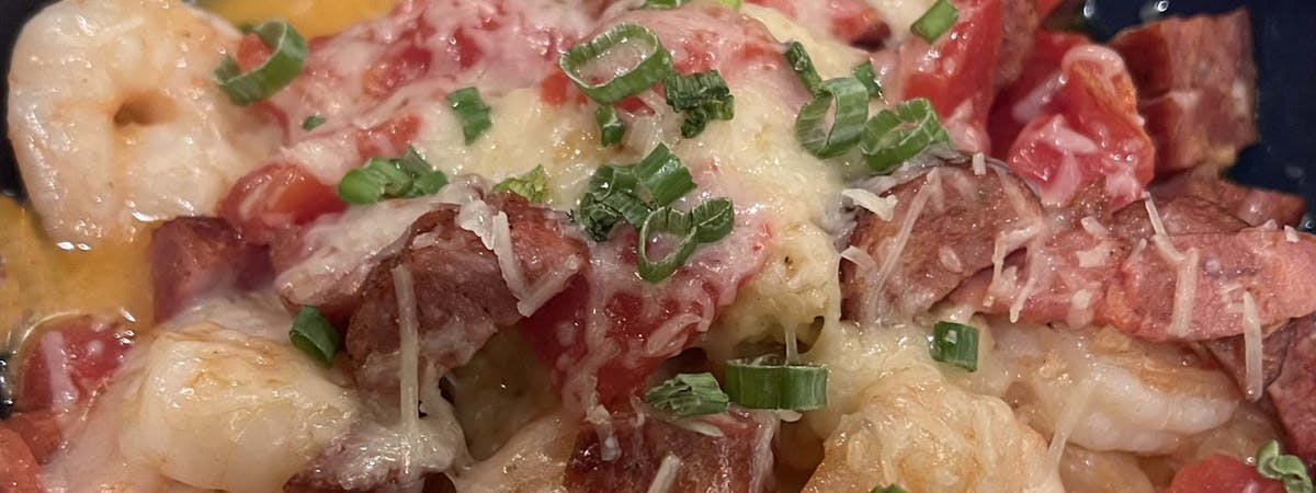a close up of food
