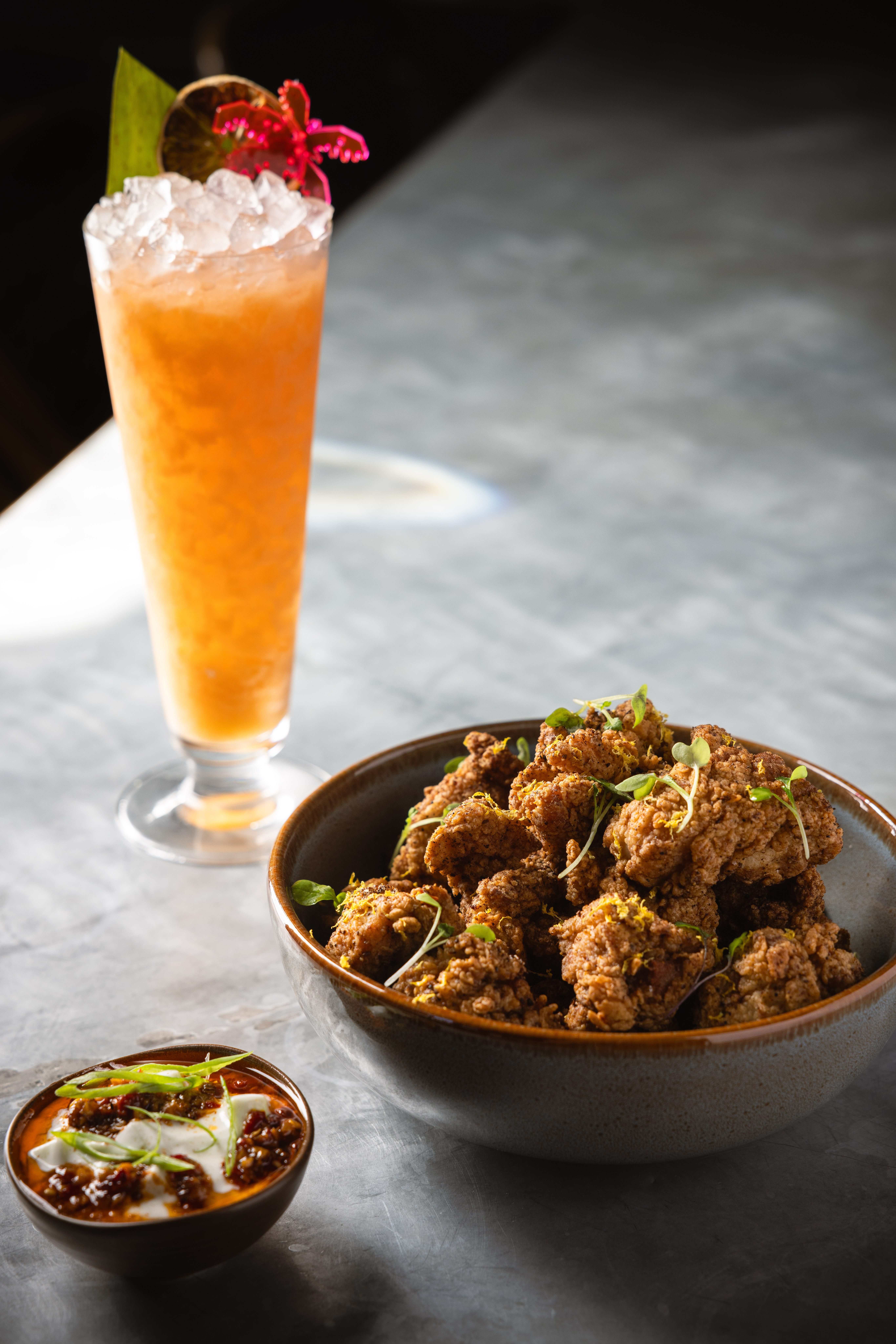 a plate of food on a table