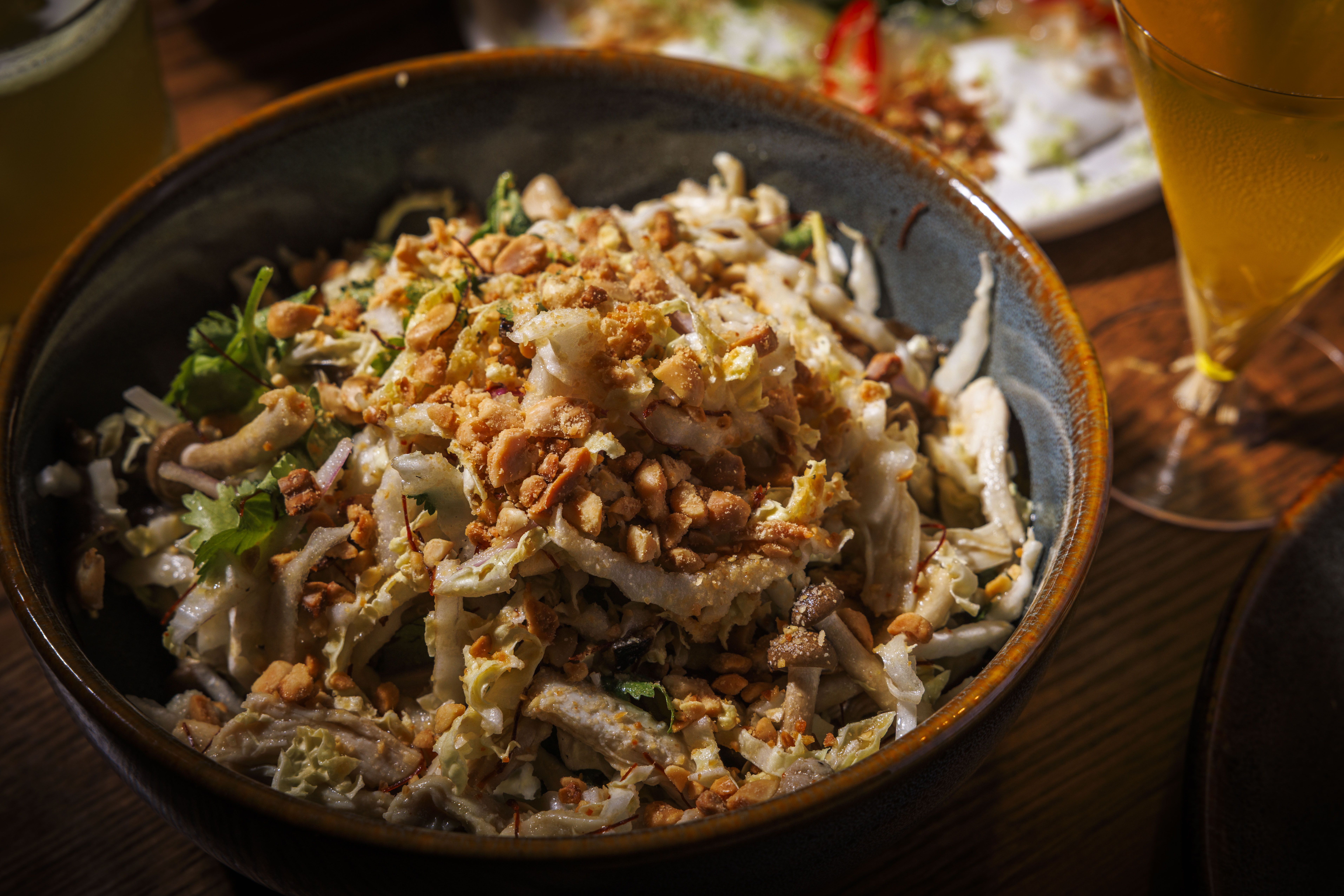a bowl of food on a table