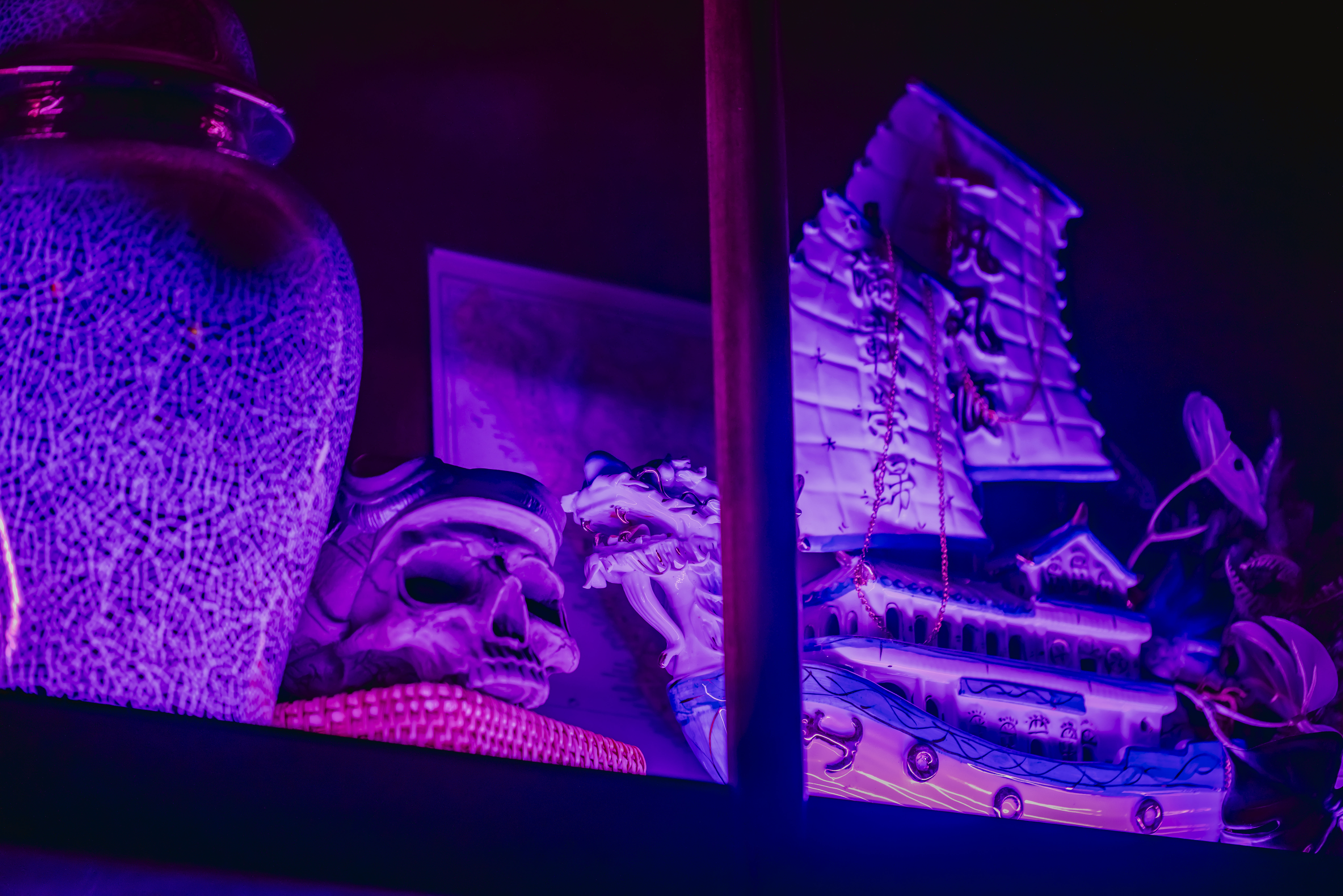 a vase filled with purple flowers