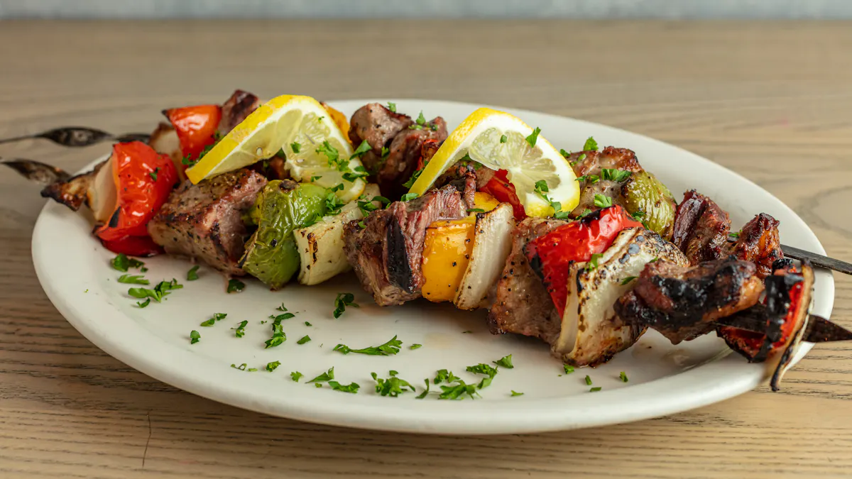 a plate of food on a table