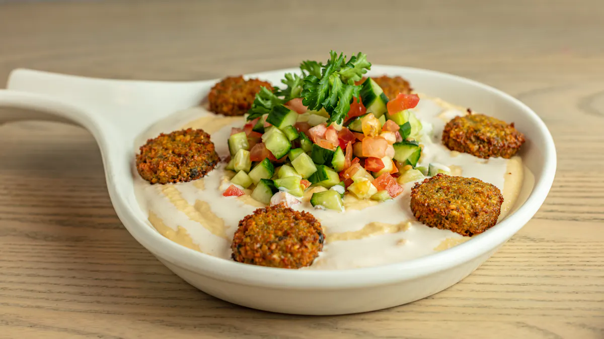 a plate of food on a table