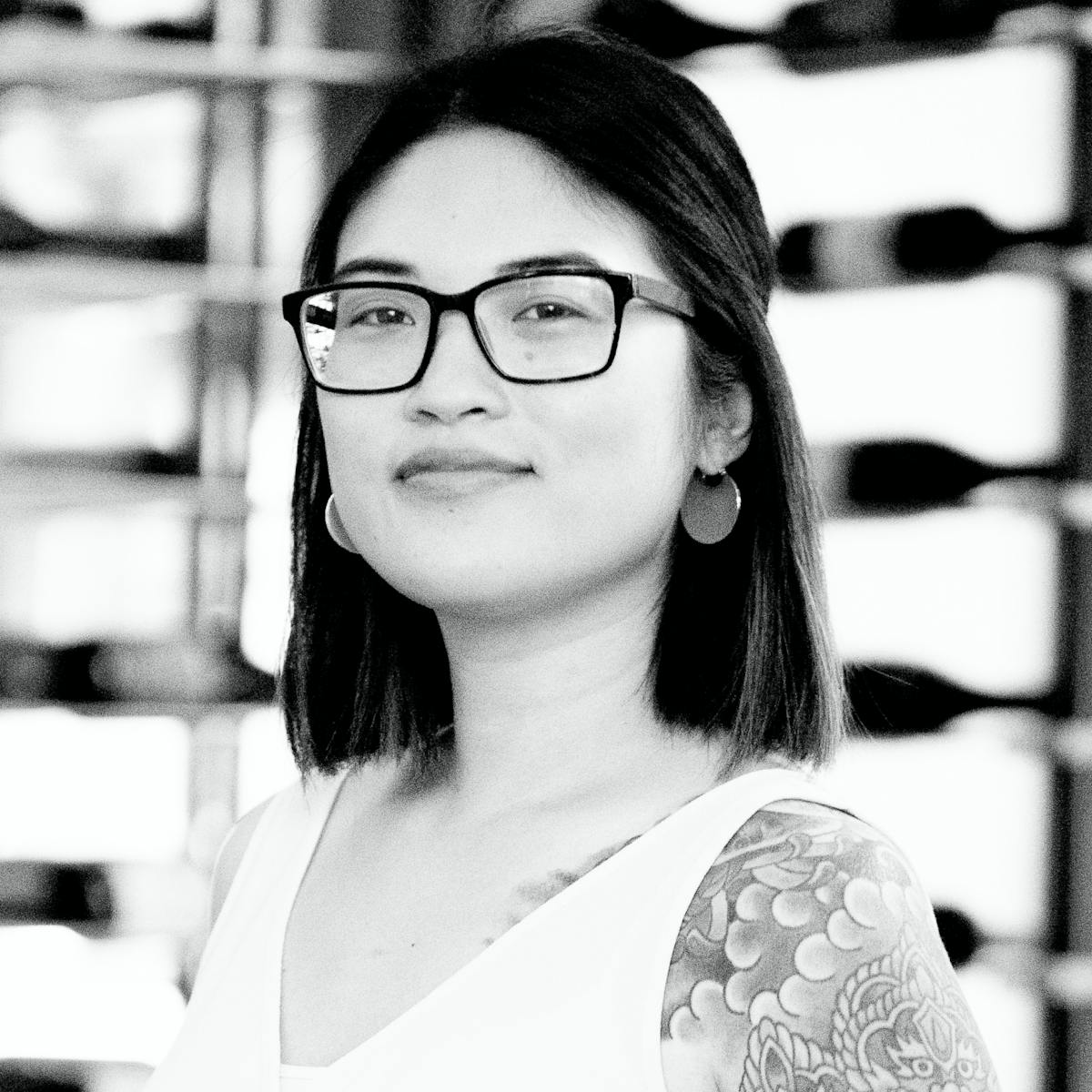 a person wearing glasses