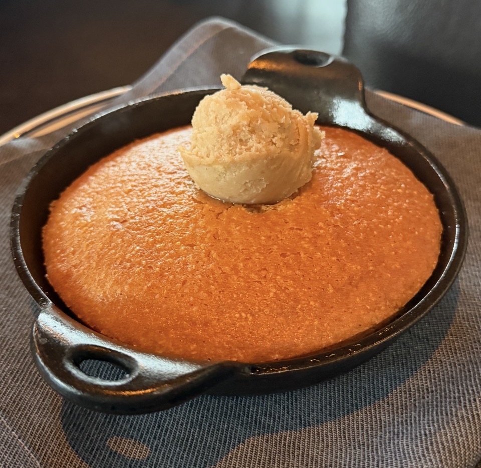 cornbread, cornbread skillet, honey butter