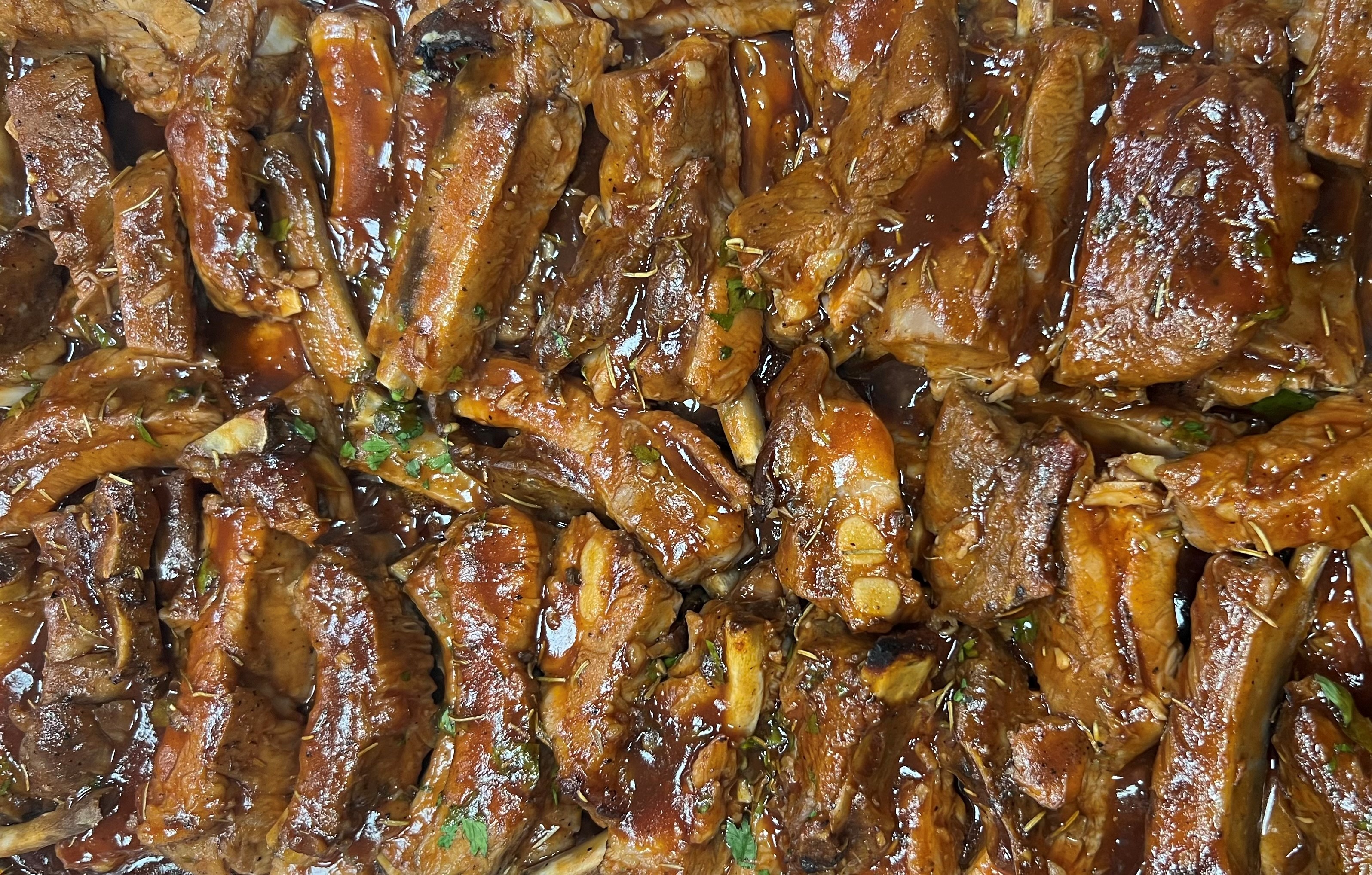 a pile of food