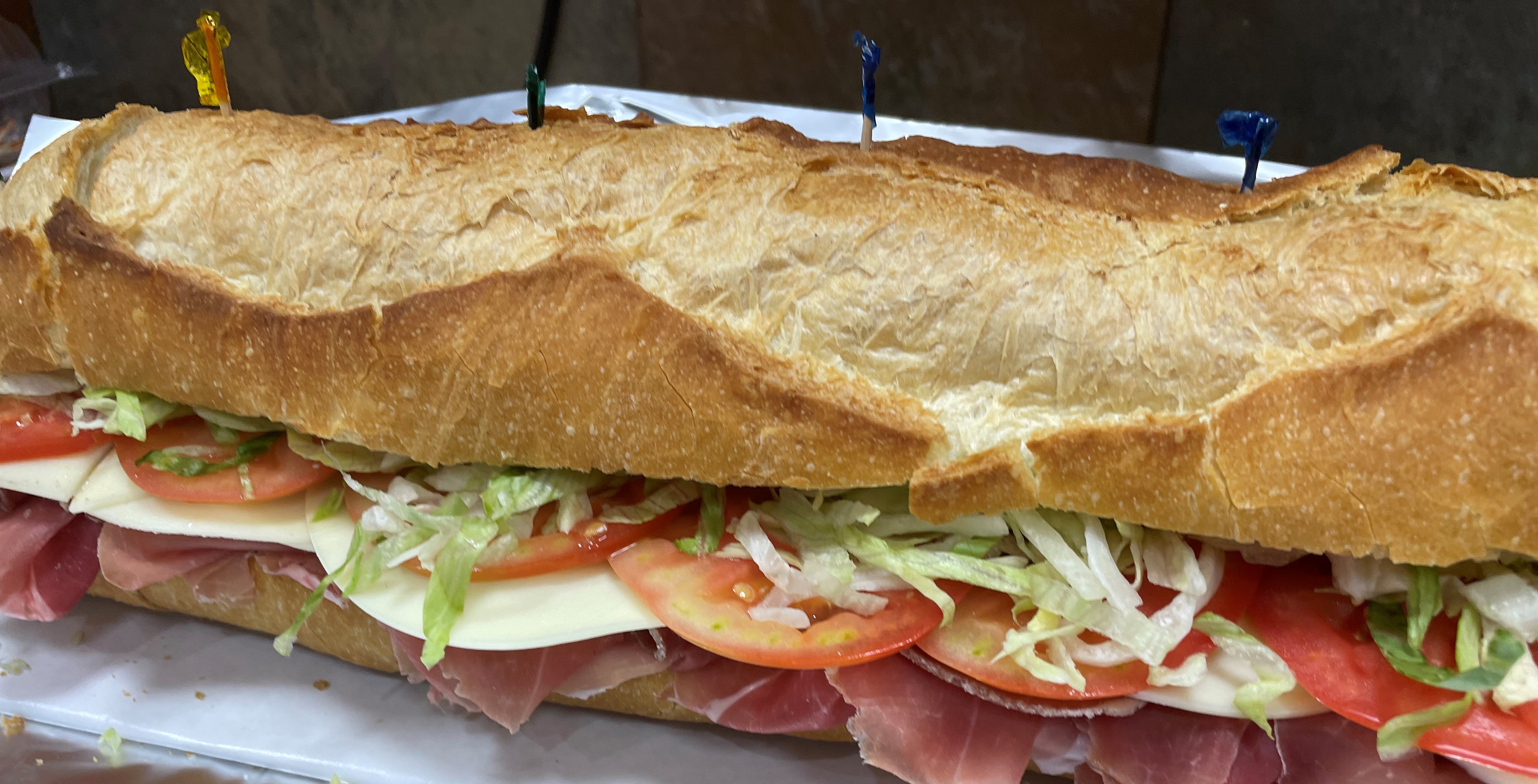 a sandwich cut in half