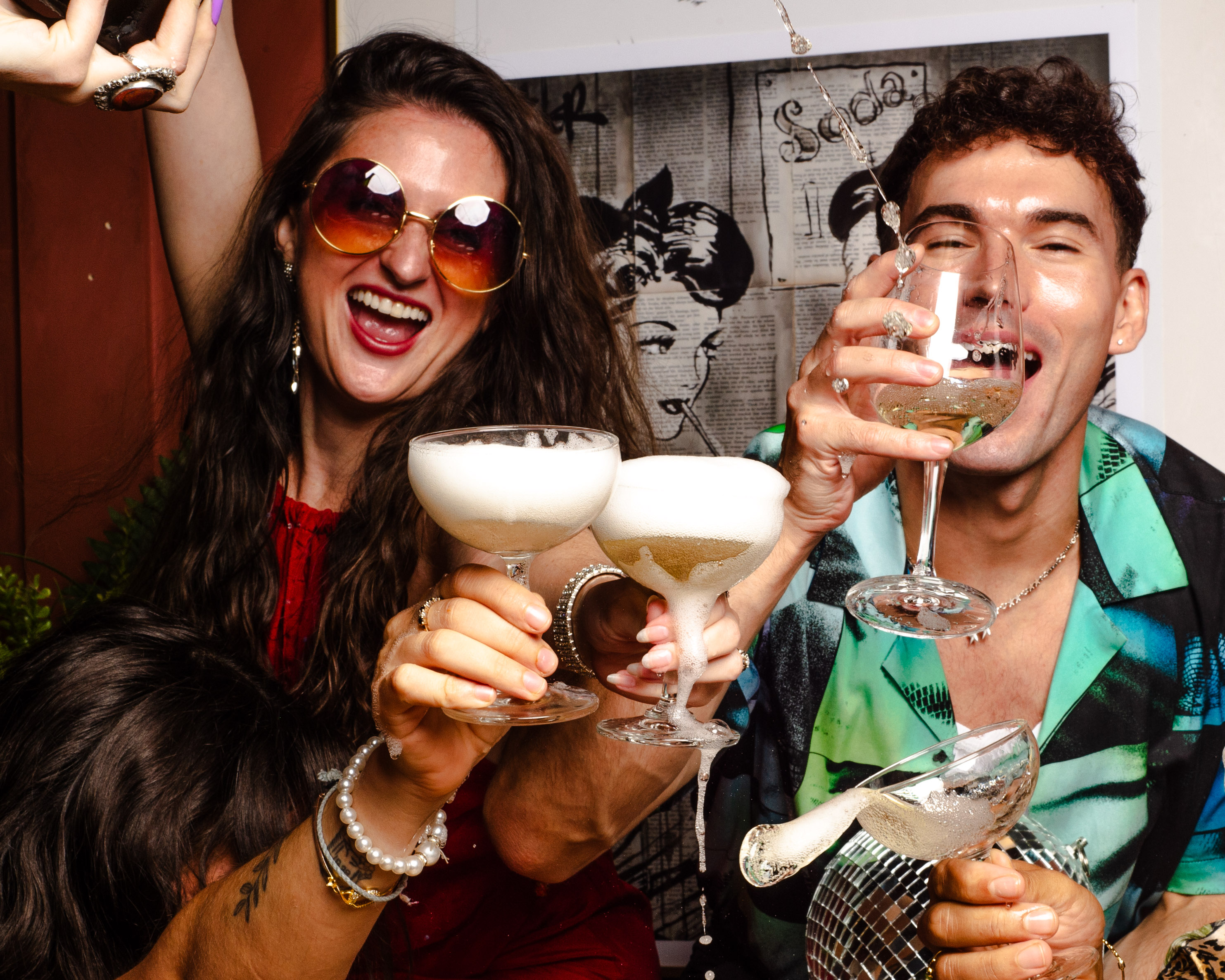 Drinks before and after MSG