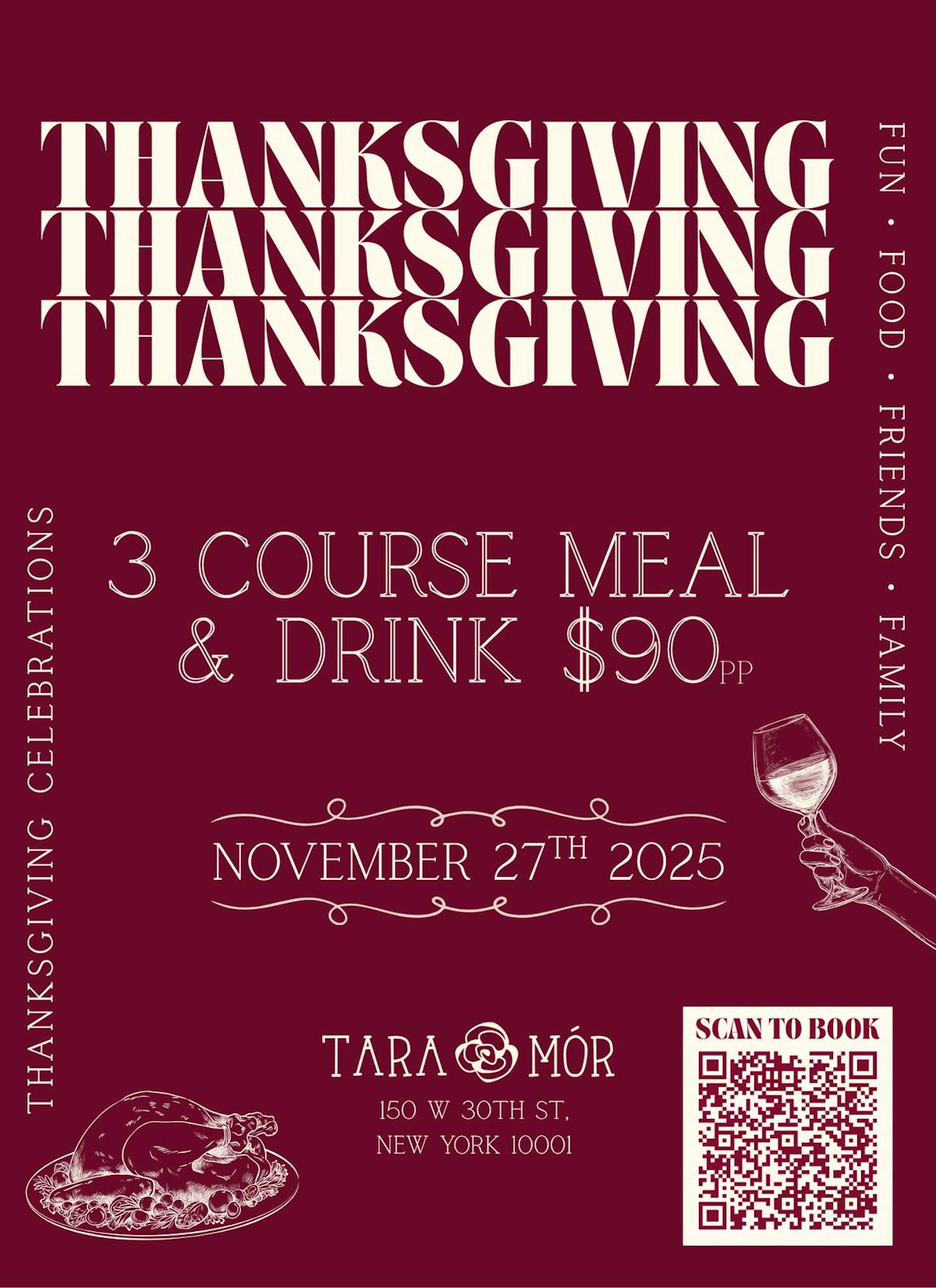 The best Thanksgiving meal in NYC at Tara Mor