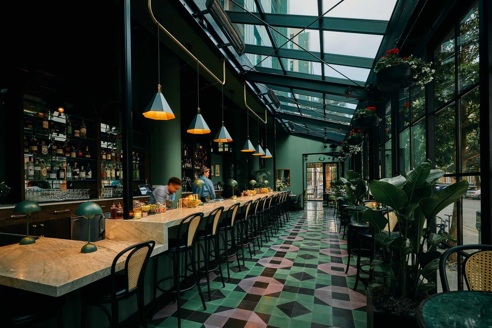 A photo of JouJou's main bar, called The Menagerie.