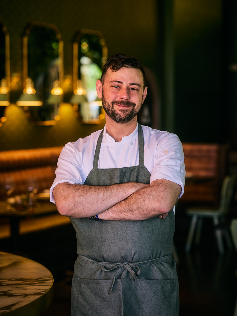 a man wearing an apron