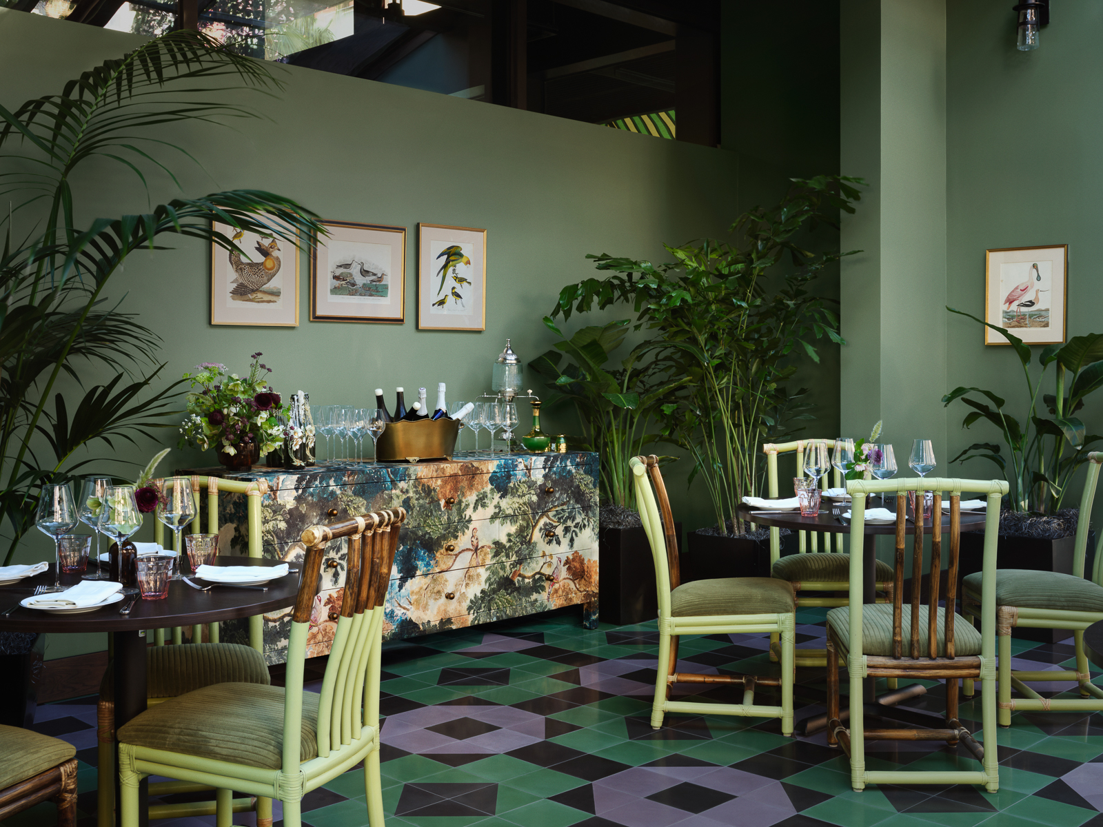 A photo of one of JouJou's private dining spaces, The Solarium.