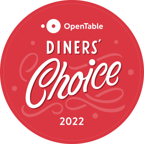 Red Badge that indicates Opentable Diners Choice Award for Rise Pizzeria in Burlingame