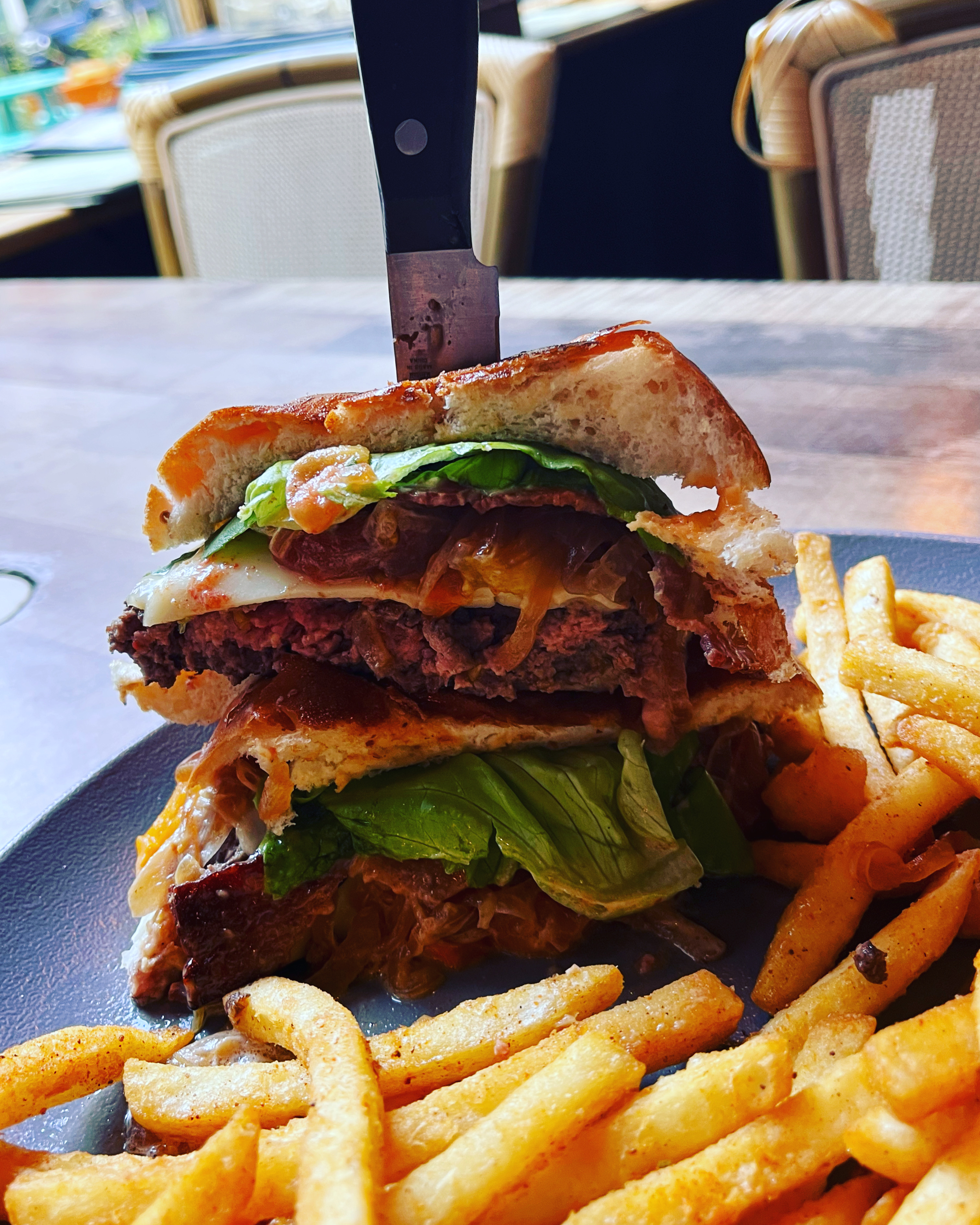 a close up of a sandwich and fries on a plate