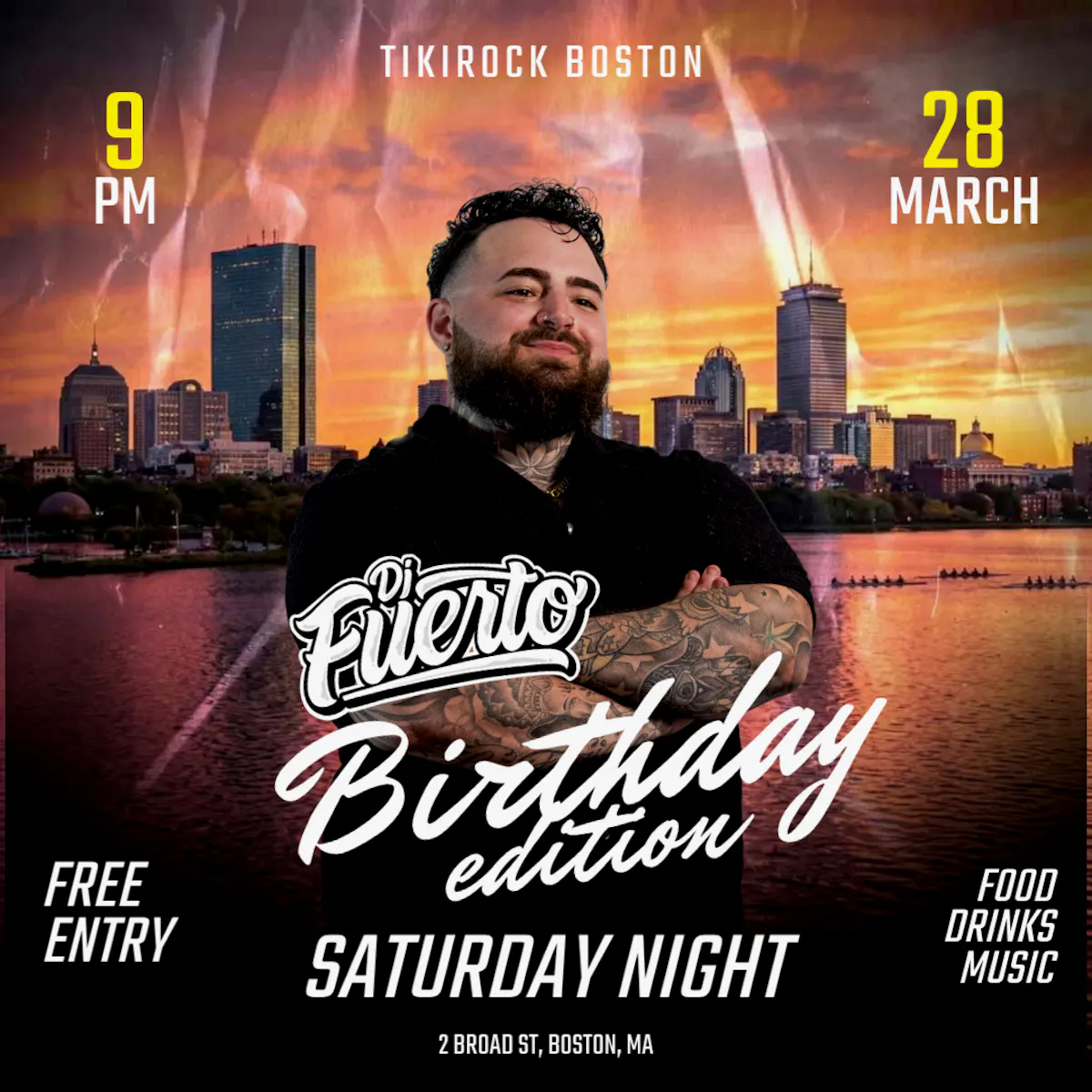 a man standing in front of a city