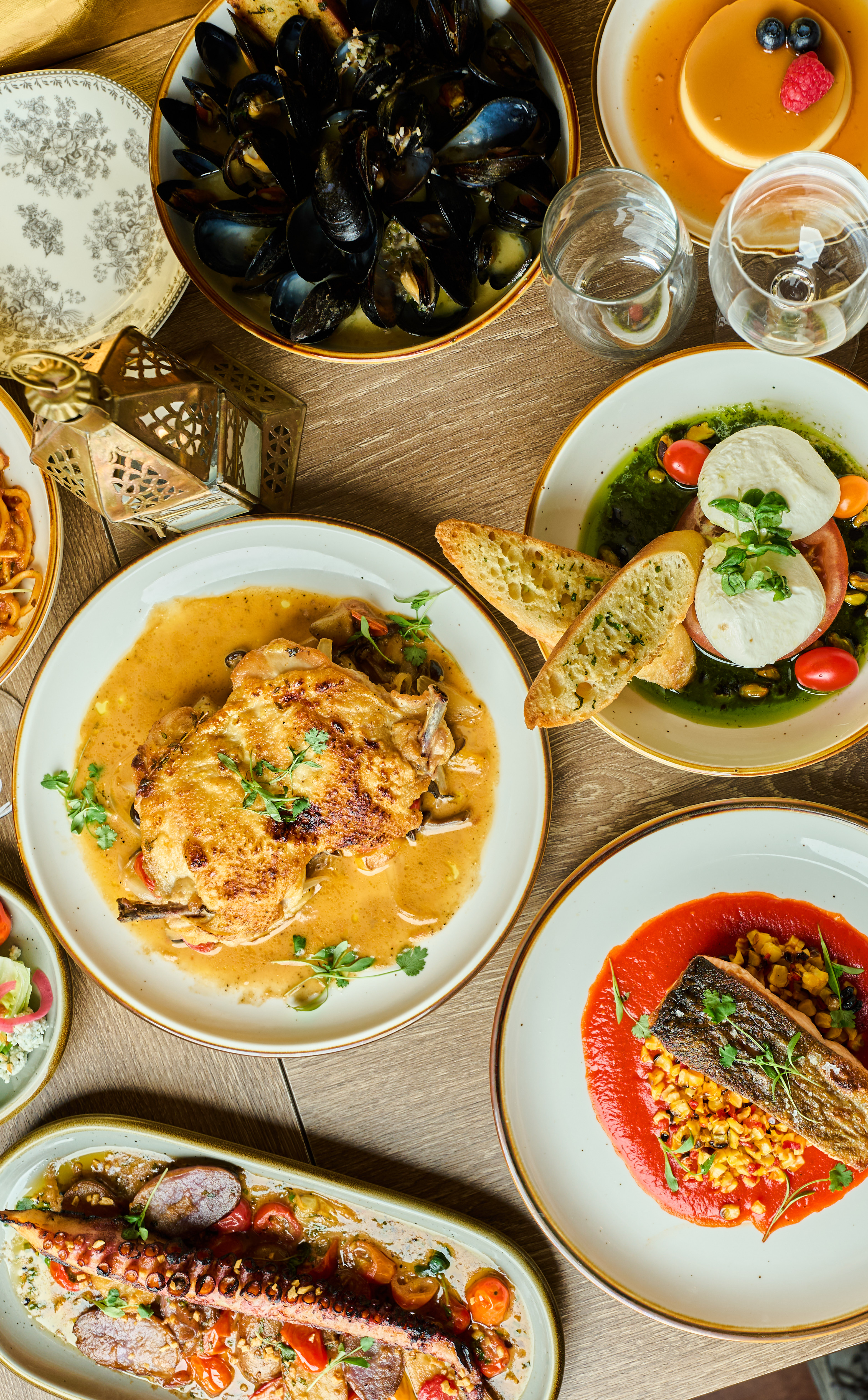 a bowl filled with different types of food on a plate