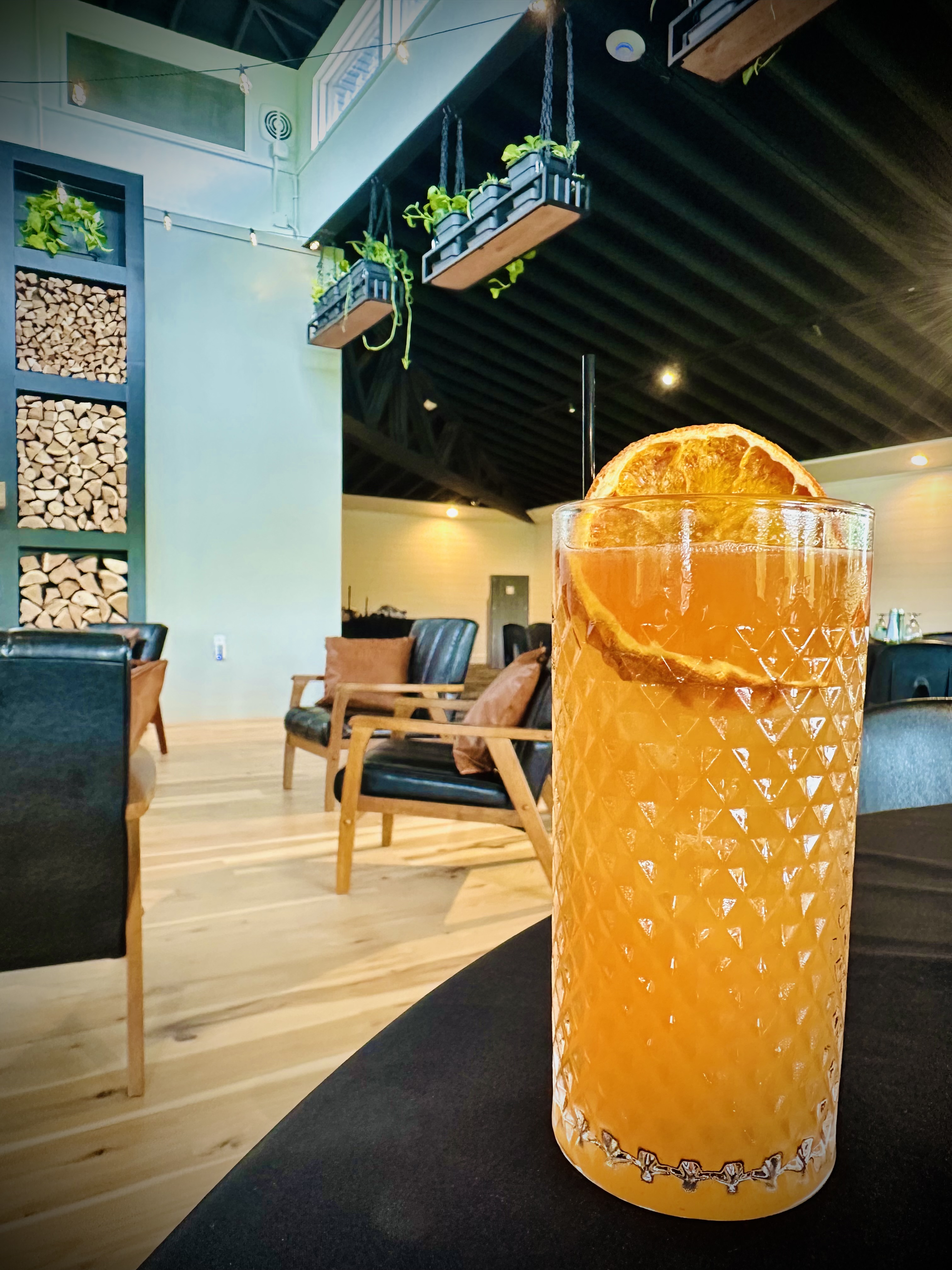 a glass of orange juice