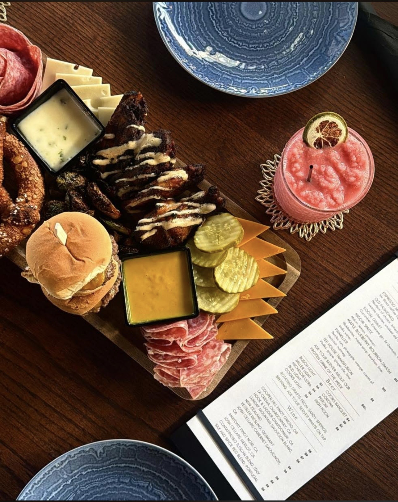 a plate of food on a table