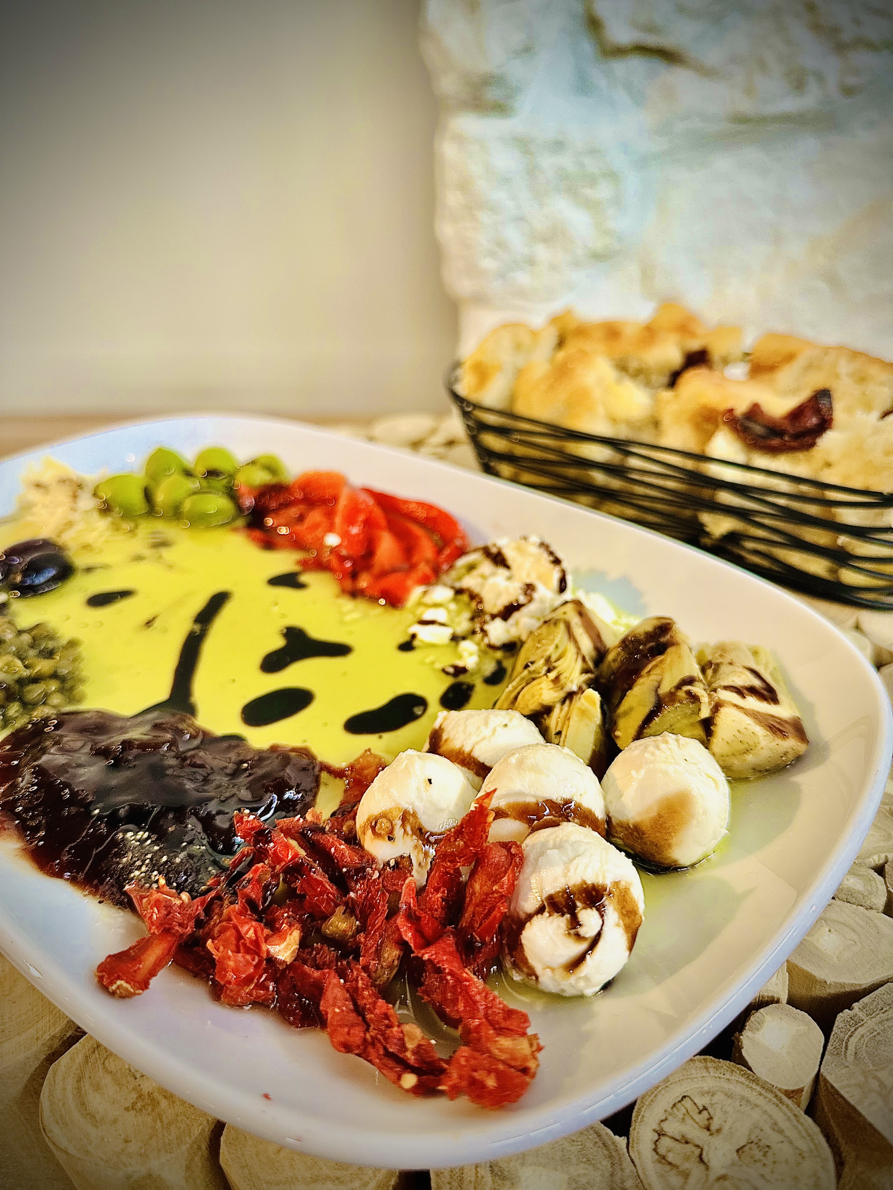 a plate of food on a table