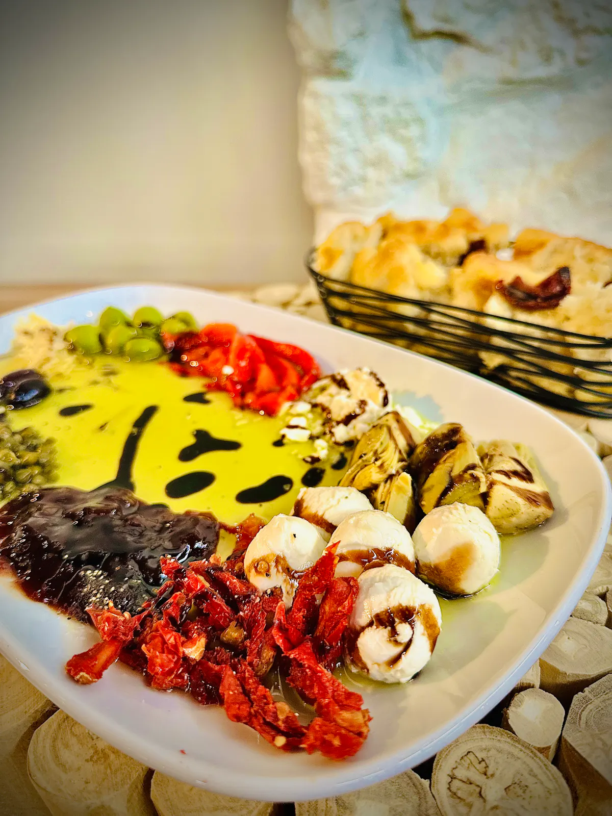 a plate of food on a table