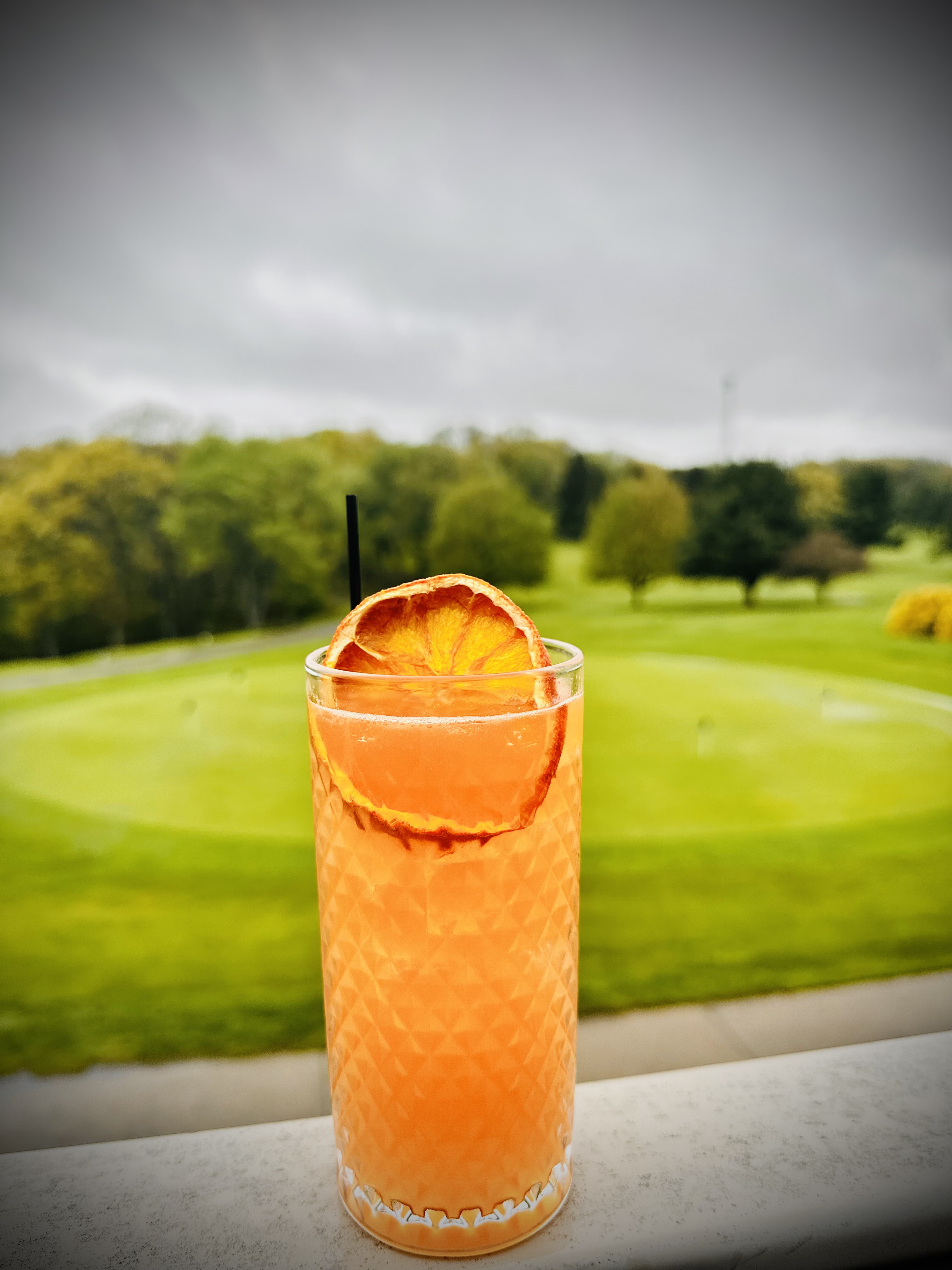 a glass of orange juice