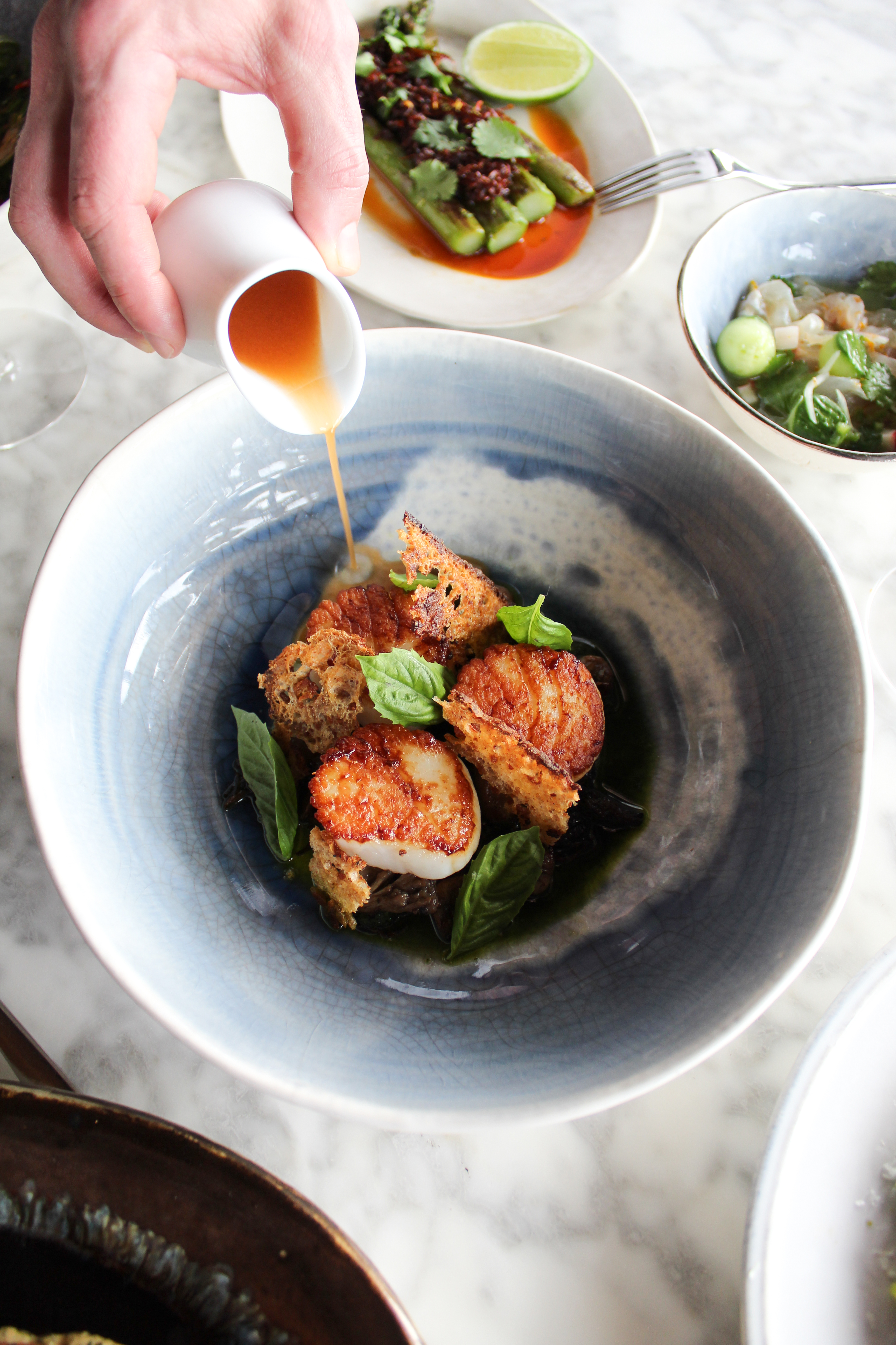 a bowl of food on a plate