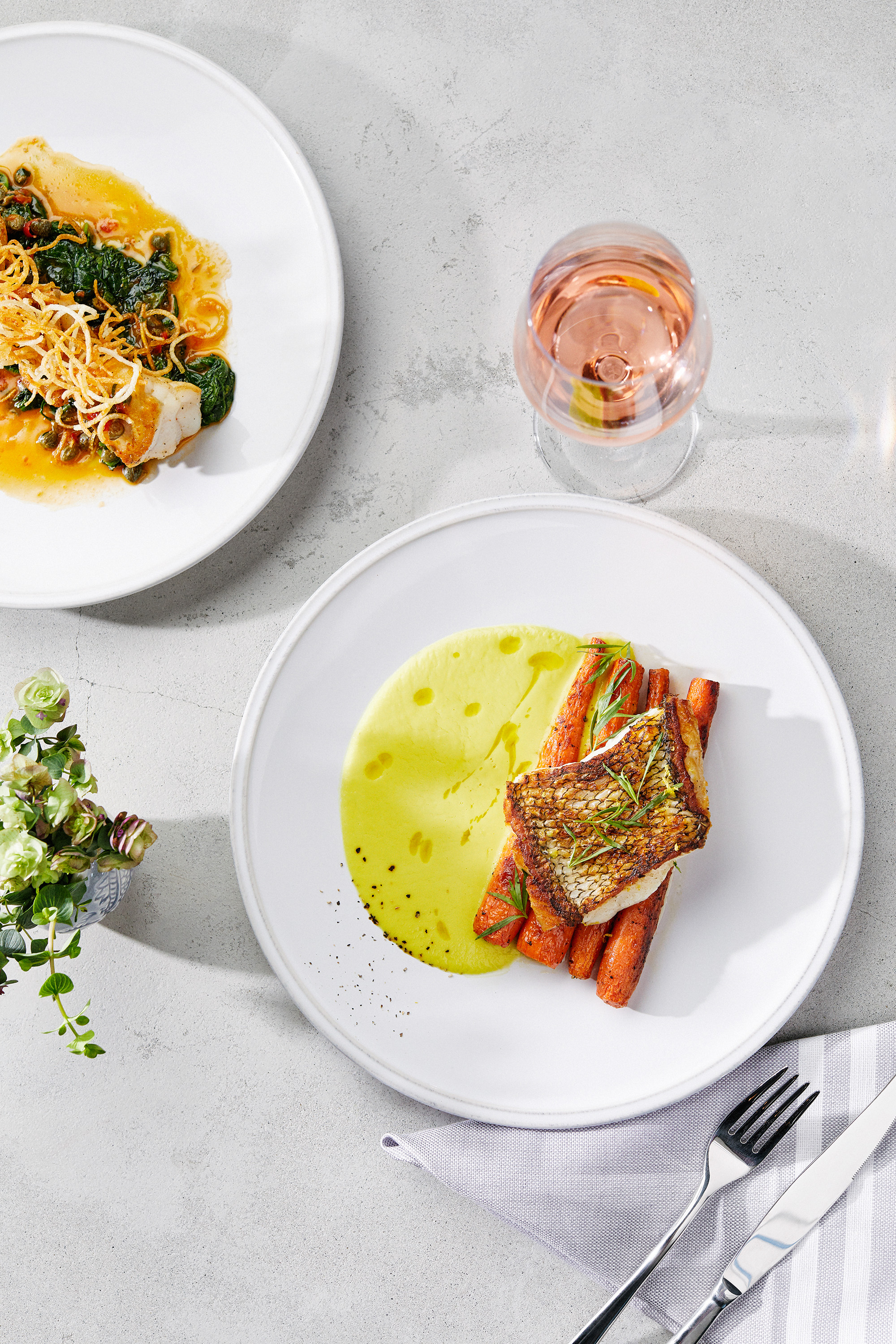 a plate of food on a table