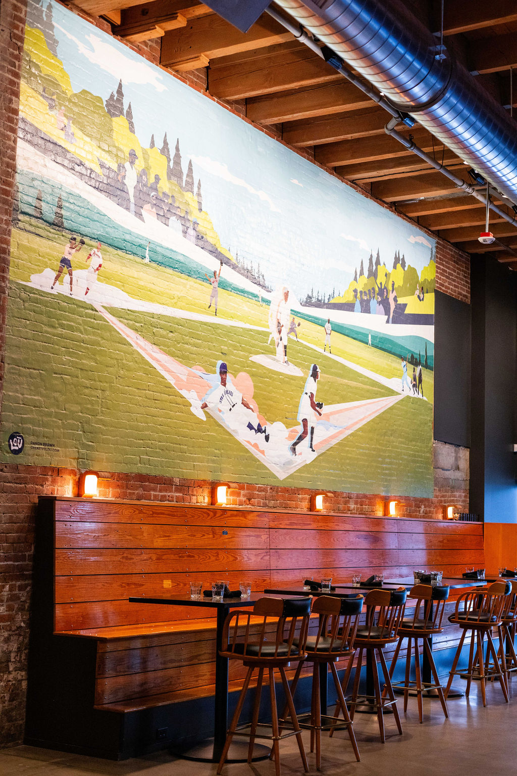 a bench in front of a building