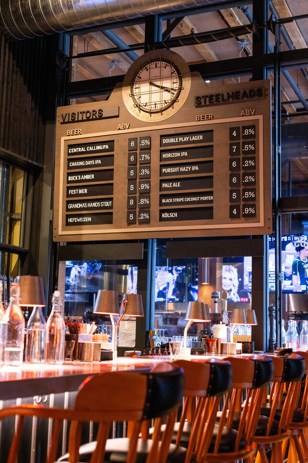 a dining table in a restaurant