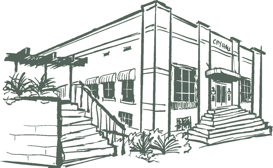 a logo of the old city hall