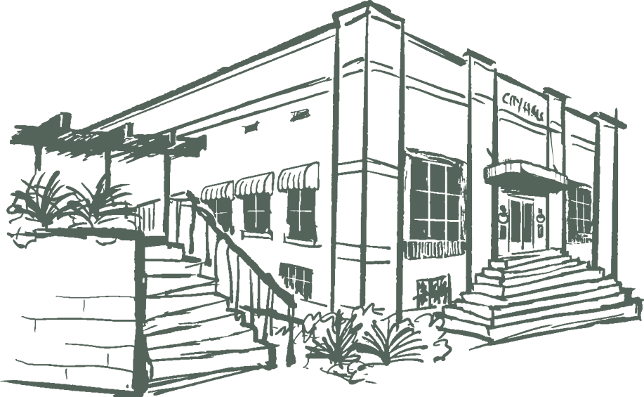 a logo of the old city hall