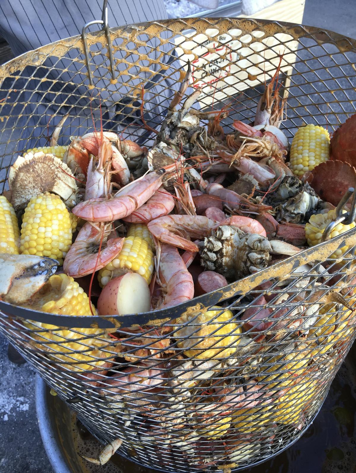 a basket full of food