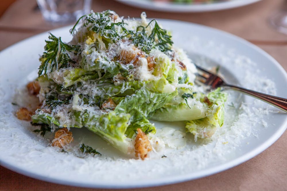 a plate of food on a table